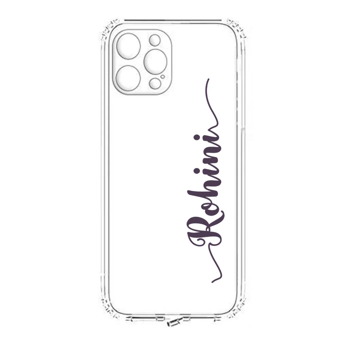 iPhone 11 Pro Transparent Case with Name TPU Flexible Cover with Camera Protection - Image 2