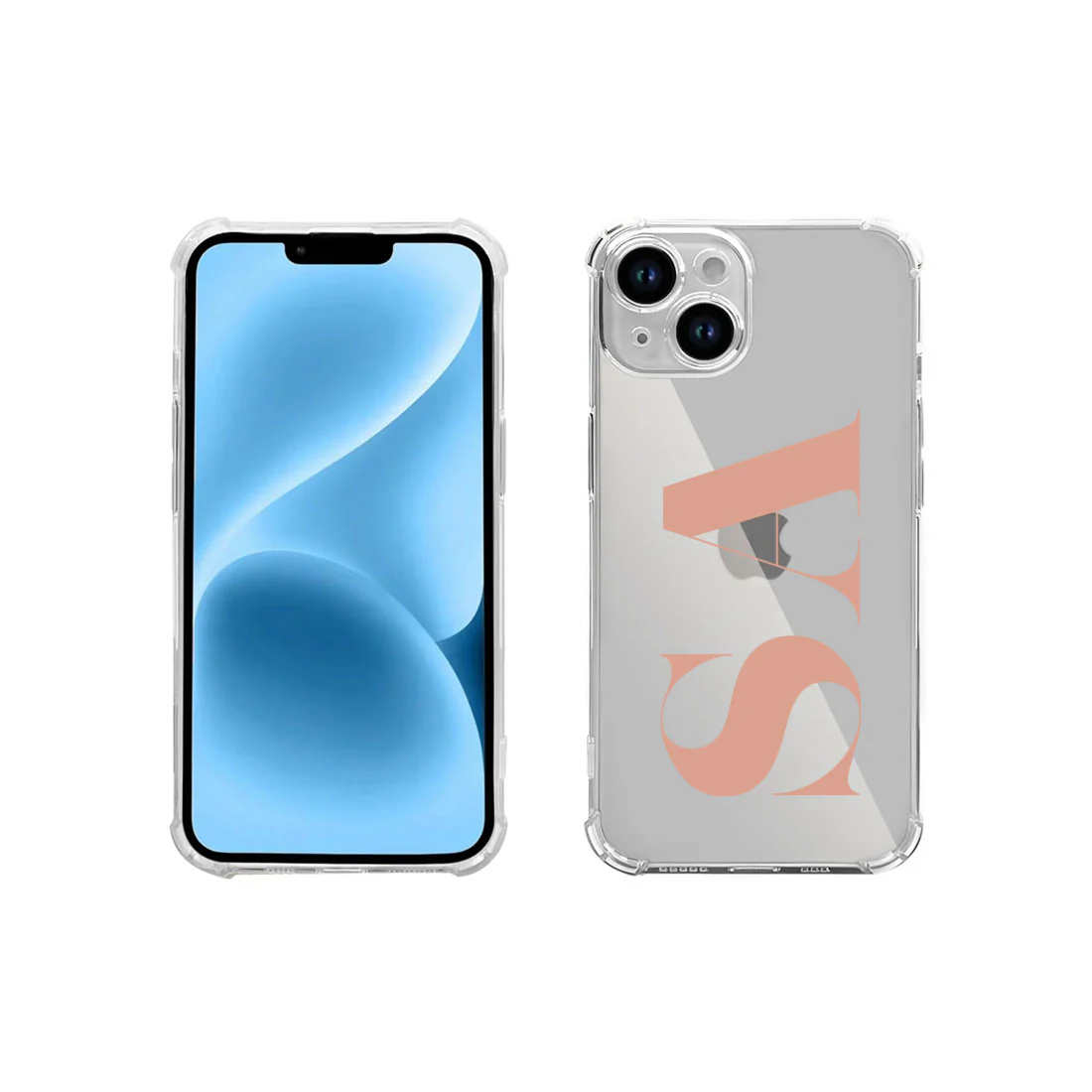 iPhone 13 Back Cover with Camera Protection Customized Transparent Cover with Initial - Image 2