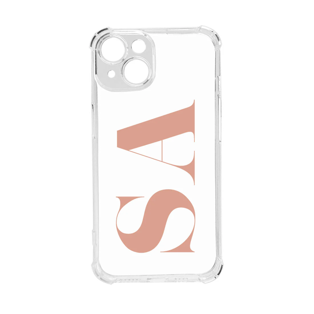iPhone 13 Back Cover with Camera Protection Customized Transparent Cover with Initial - Image 3
