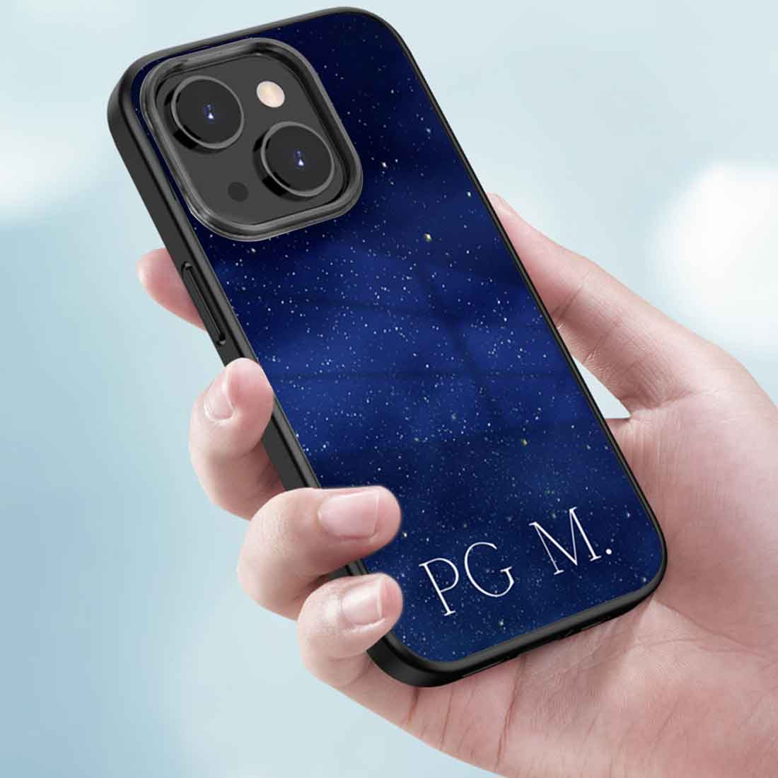 iPhone 13 Custom Cover Back Case Mobile Cover With Name - Starry Night - Image 3