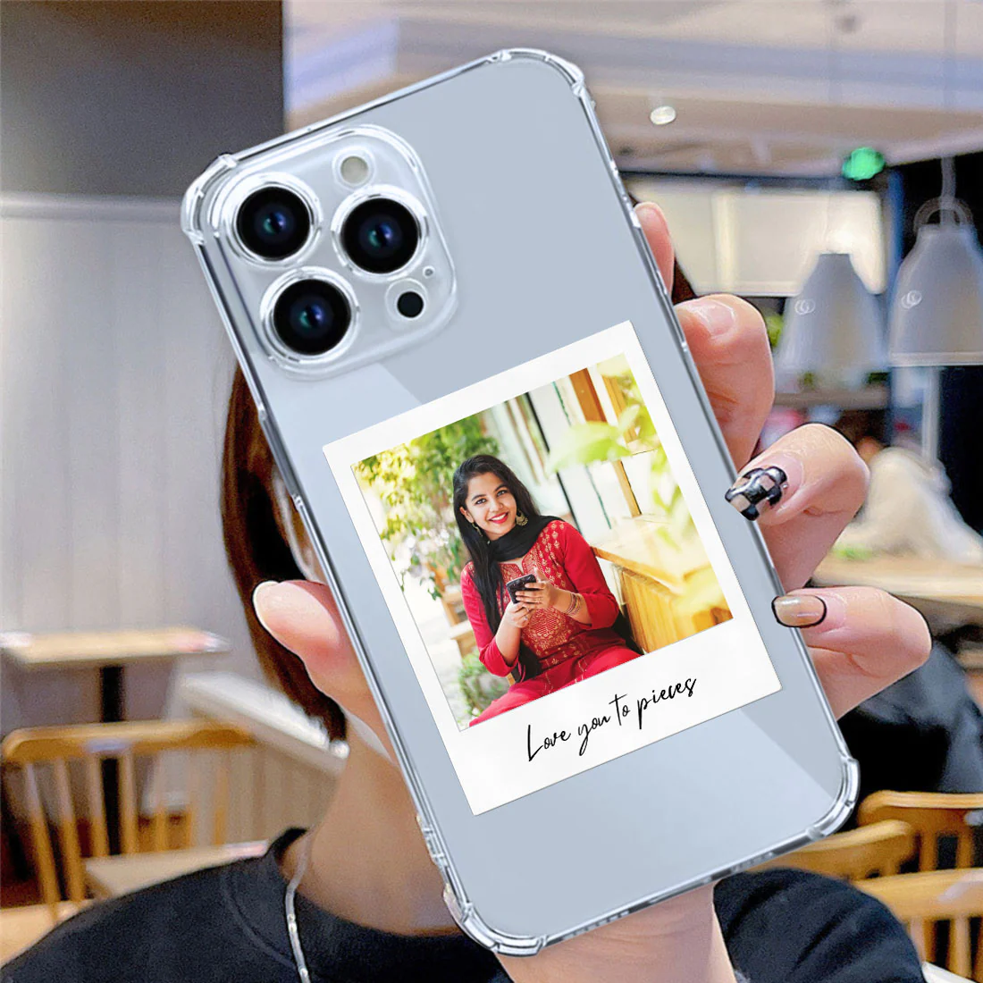 IPhone 13 Pro Back Cover Customized with Photo Transparent Cases with a Camera Protection - Image 2