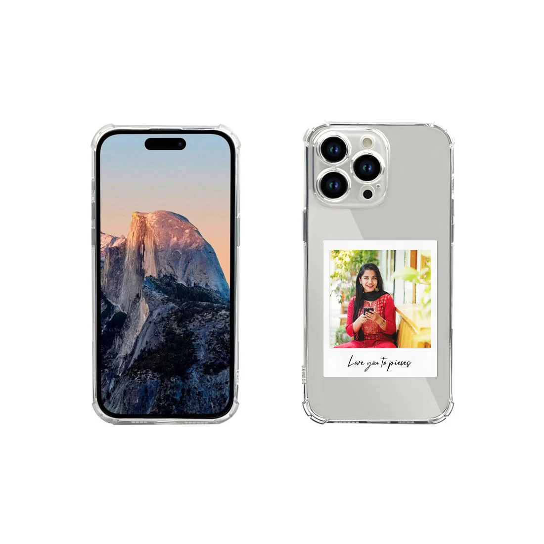 IPhone 13 Pro Back Cover Customized with Photo Transparent Cases with a Camera Protection - Image 3