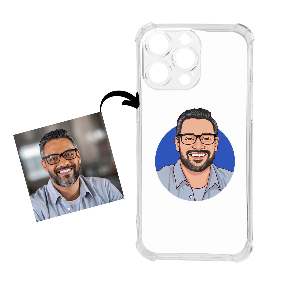 iPhone 13 pro Transparent Cases Customized Back Cover with Art Design - Image 8