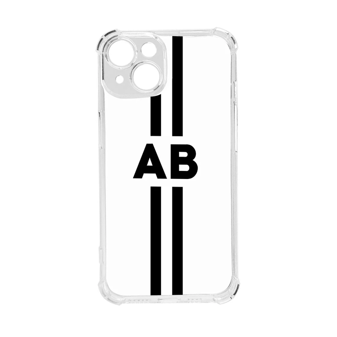 Personalized Back Case for iPhone 14 Plus with Initial Transparent Cover with Camera Protection - Image 4