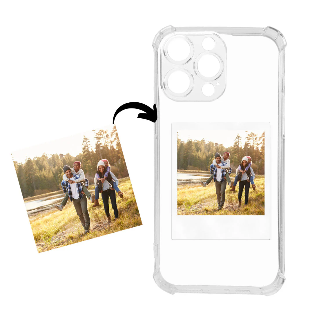 iPhone 15 pro Back Cover with Camera Protection - Custom Clear Cover with Photo - Image 3
