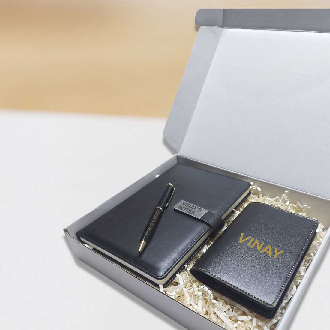 JD-Custom Gift Set with Personalized Diary Pen and Passport Cover Sleeve - Image 5