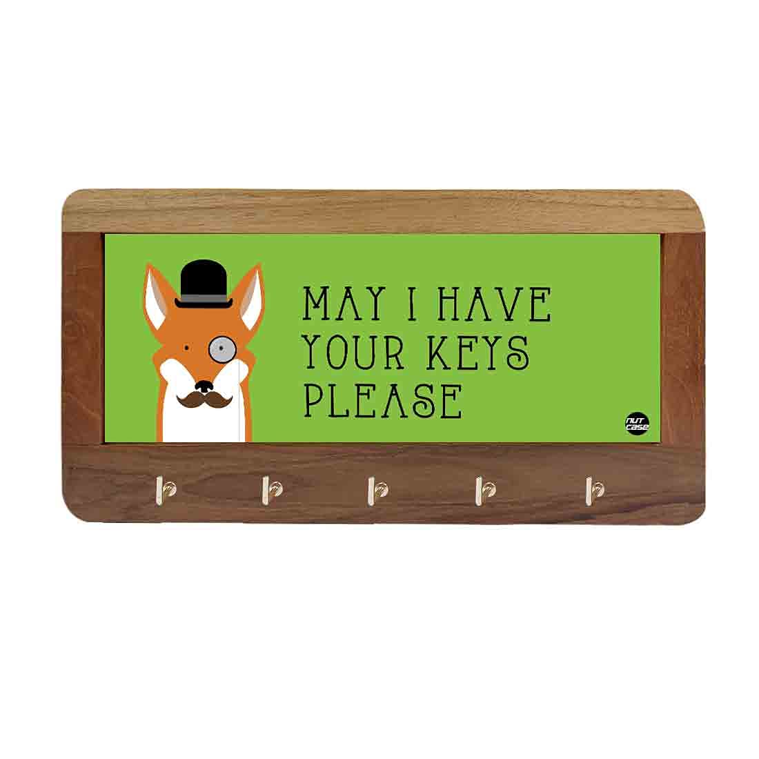 Wall Key Holder Hanger Keys Organizer Home Decor - Hipster Fox - Image 4