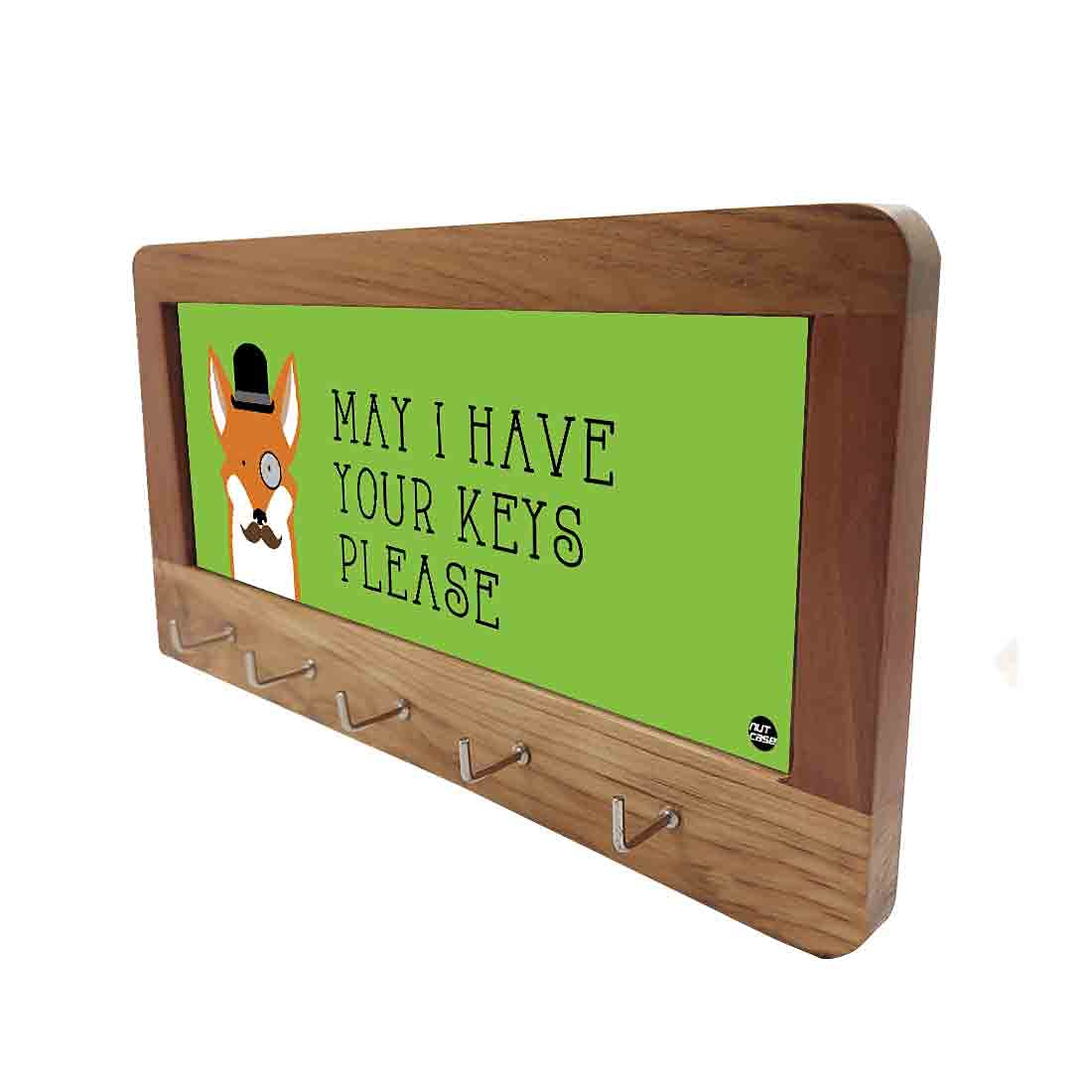 Wall Key Holder Hanger Keys Organizer Home Decor - Hipster Fox - Image 5