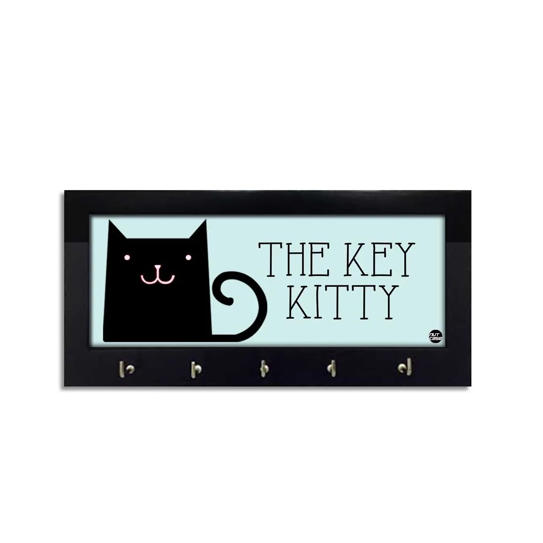 Key Holder Wood Hanger for Wall - Black Cat - Image 2