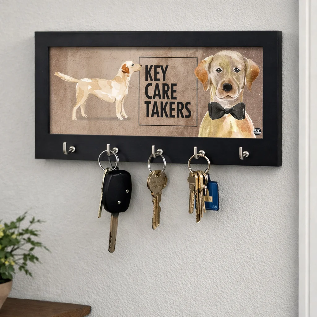 Wooden Key Holder for Wall Keys Hanger - Key Care