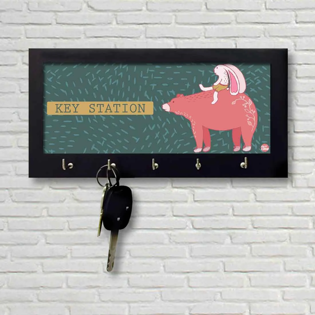Wooden Modern Key Holder for Wall Keys Hanger - Hangout - Image 2