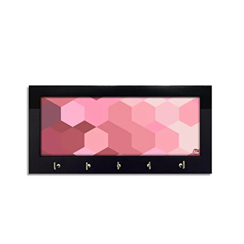 Key Holder Hanger For Wall -  PINK HEXA - Image 2