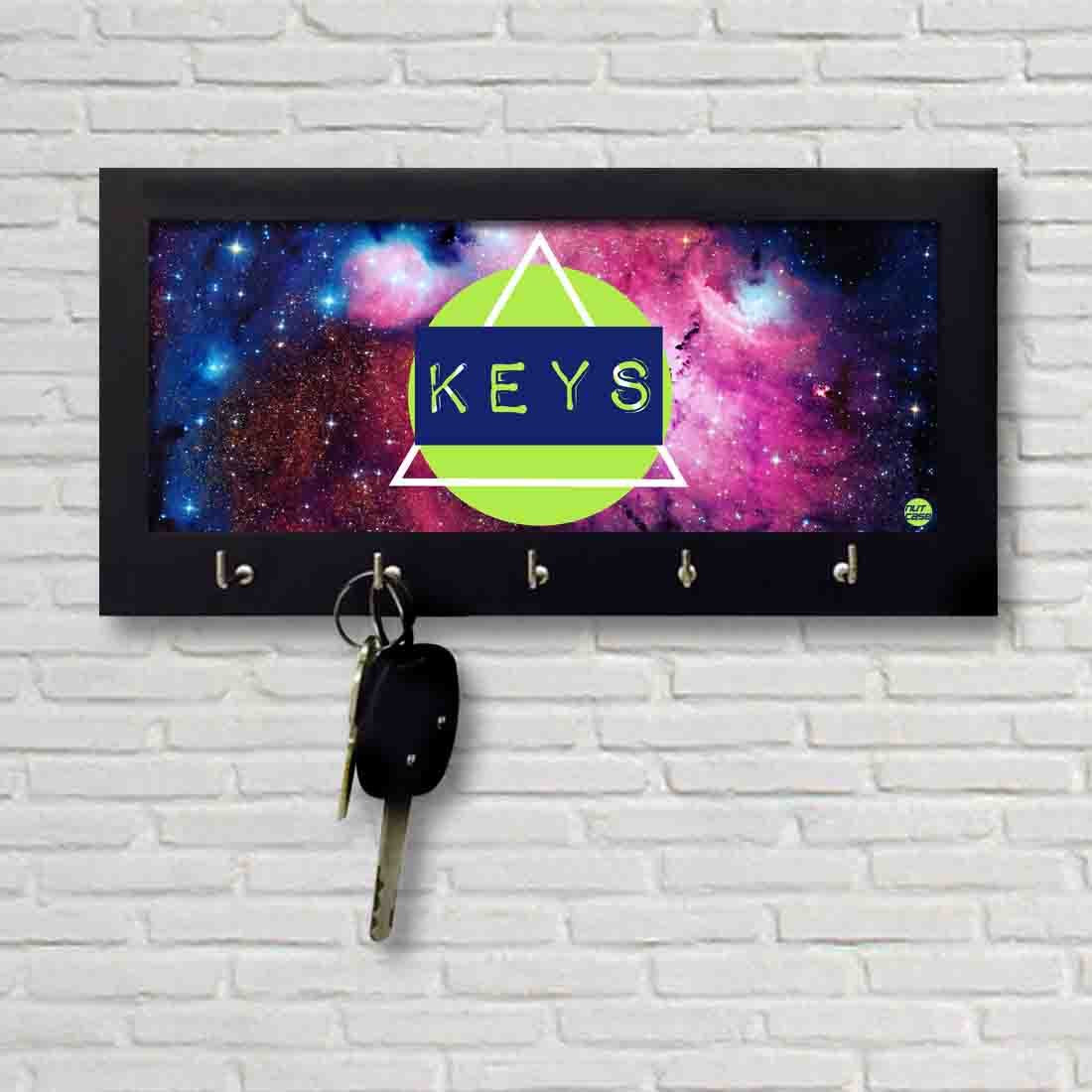 Wood Wall Key Holder for Home Office Keys Organizer - Space - Image 2