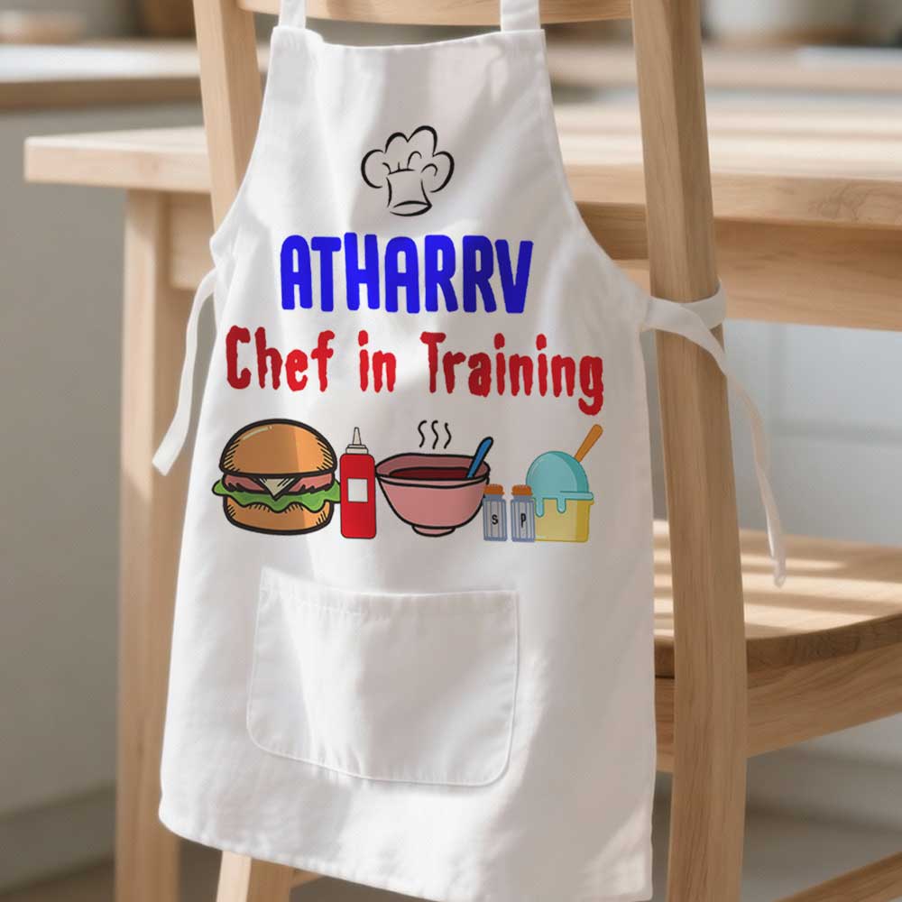Customized Children Chef Apron - Chef in Training - Image 2