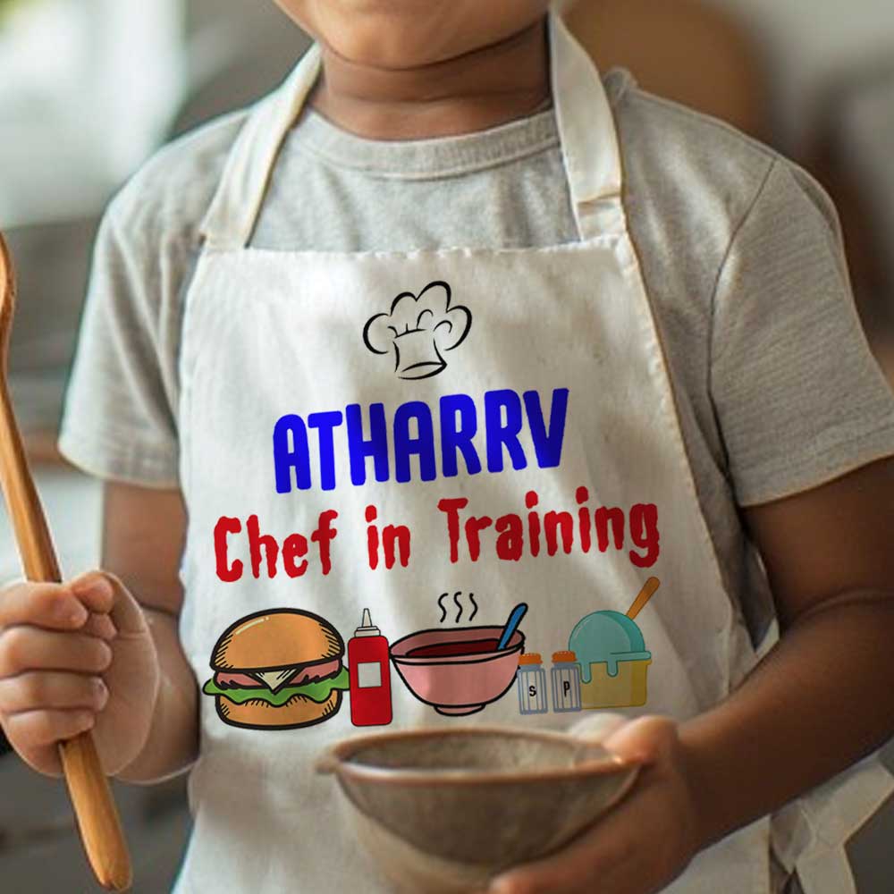 Customized Children Chef Apron - Chef in Training - Image 3