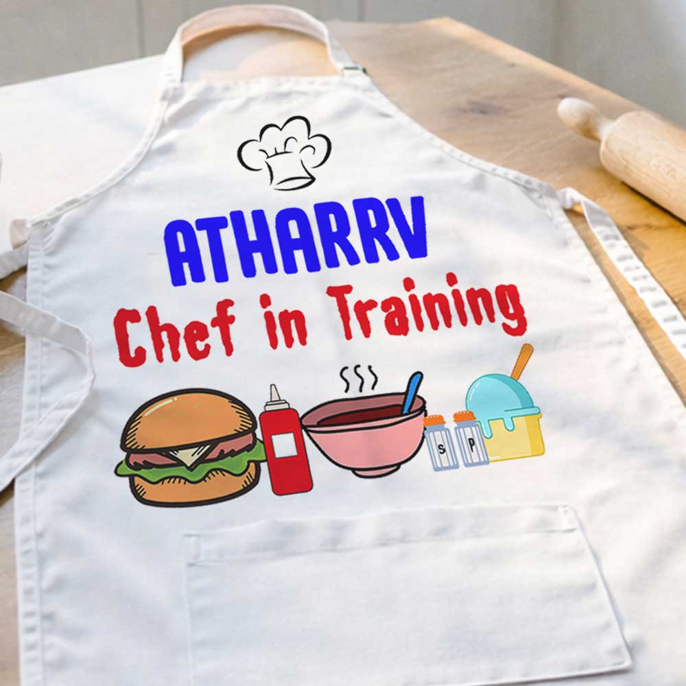 Customized Children Chef Apron - Chef in Training - Image 4
