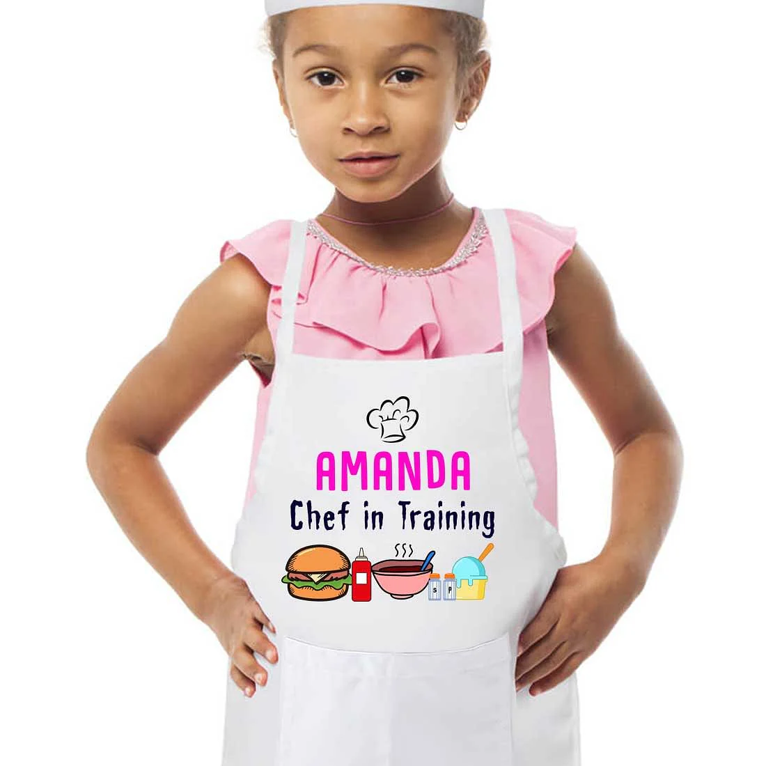 Personalized Girls Baking Apron Add Kids Name - Chef in Training - Image 5