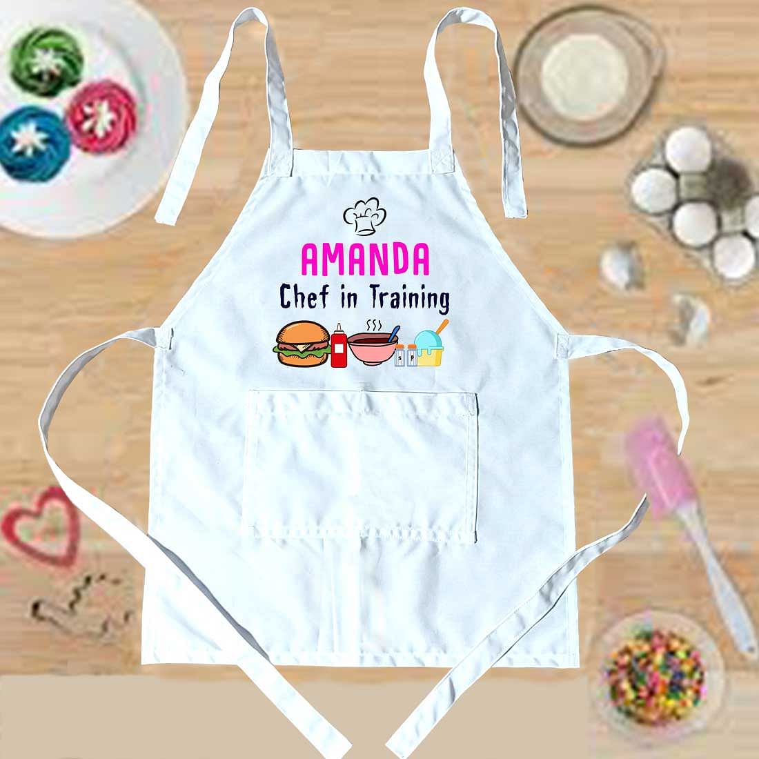 Personalized Girls Baking Apron Add Kids Name - Chef in Training - Image 7