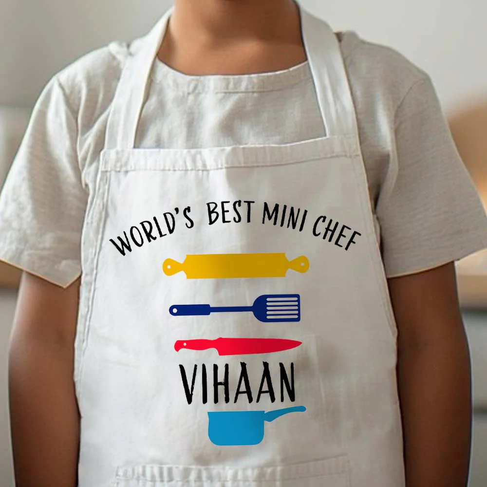 Personalized Junior Chef Apron with Name for Kids