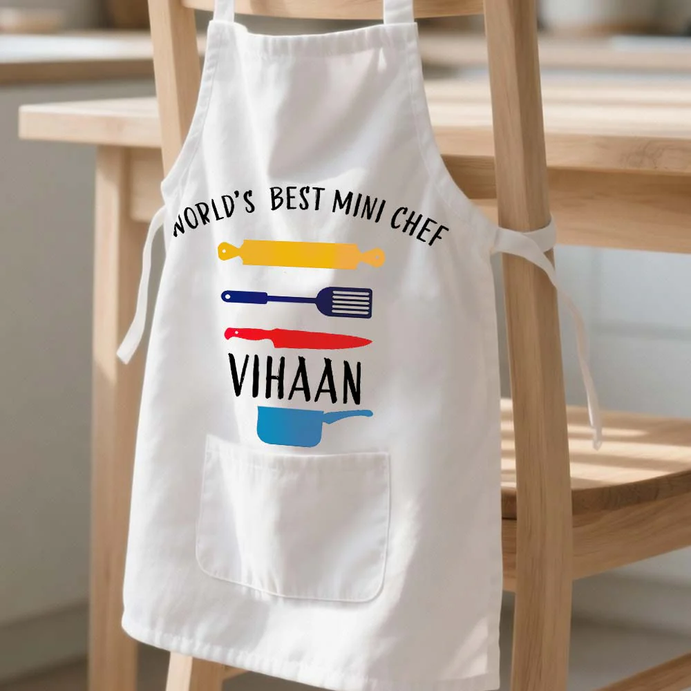 Personalized Junior Chef Apron with Name for Kids - Image 2
