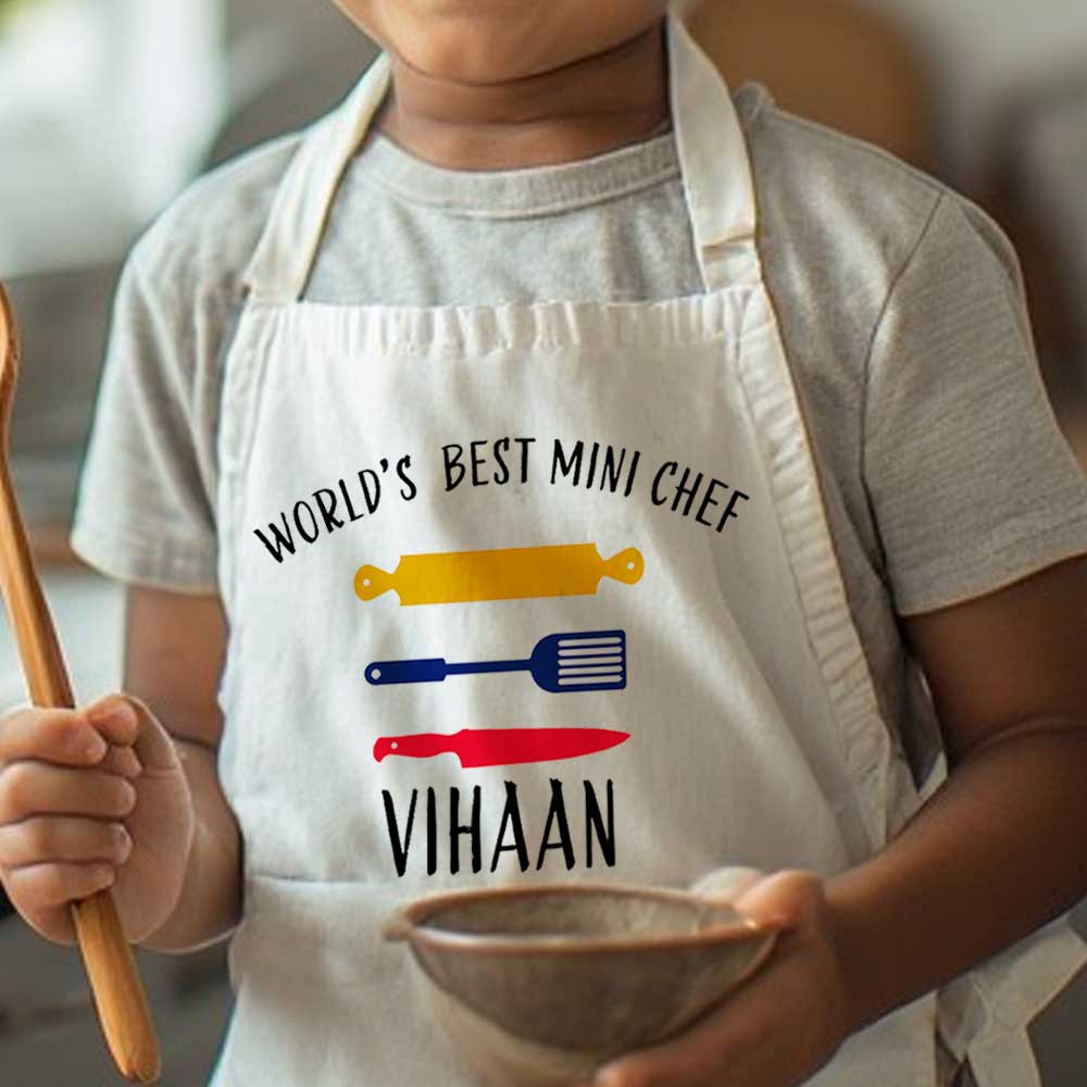 Personalized Junior Chef Apron with Name for Kids - Image 3