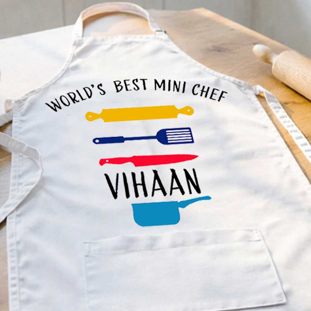 Personalized Junior Chef Apron with Name for Kids - Image 4