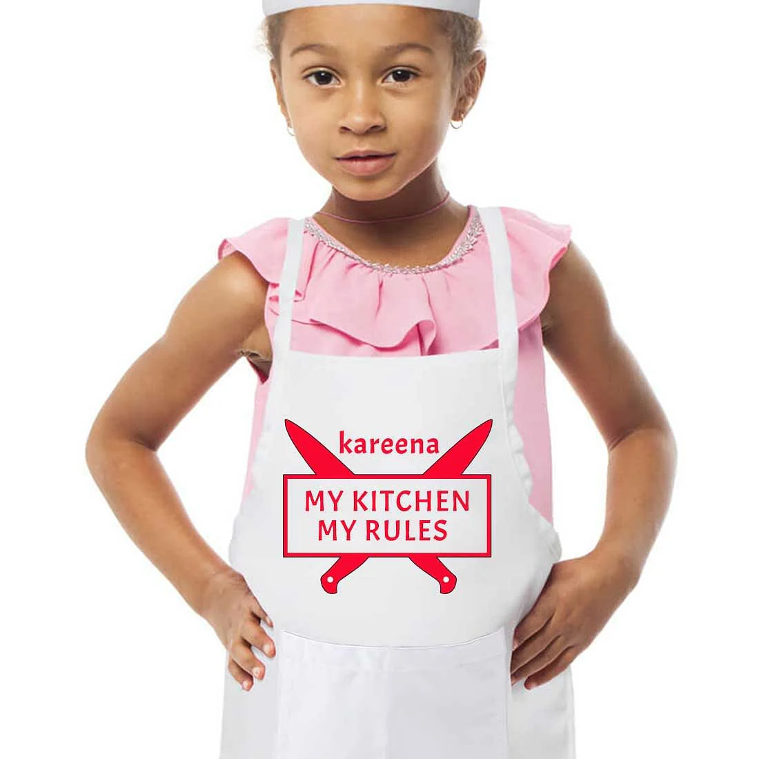 Girl Apron with Customised Name - My Kitchen My Rules - Image 6