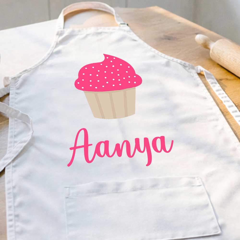 Customized Little Kids Apron With Name - Ice-Cream - Image 2