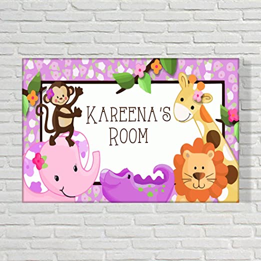 Custom Children Name Plate - Kids Animals - Image 2