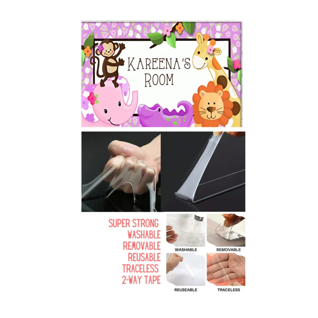 Custom Children Name Plate - Kids Animals - Image 4