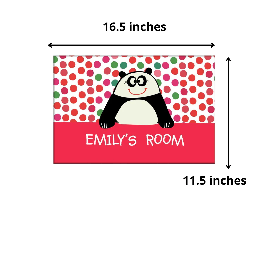 Custom-Made Kids Door Name Plate - Cute Panda - Image 6