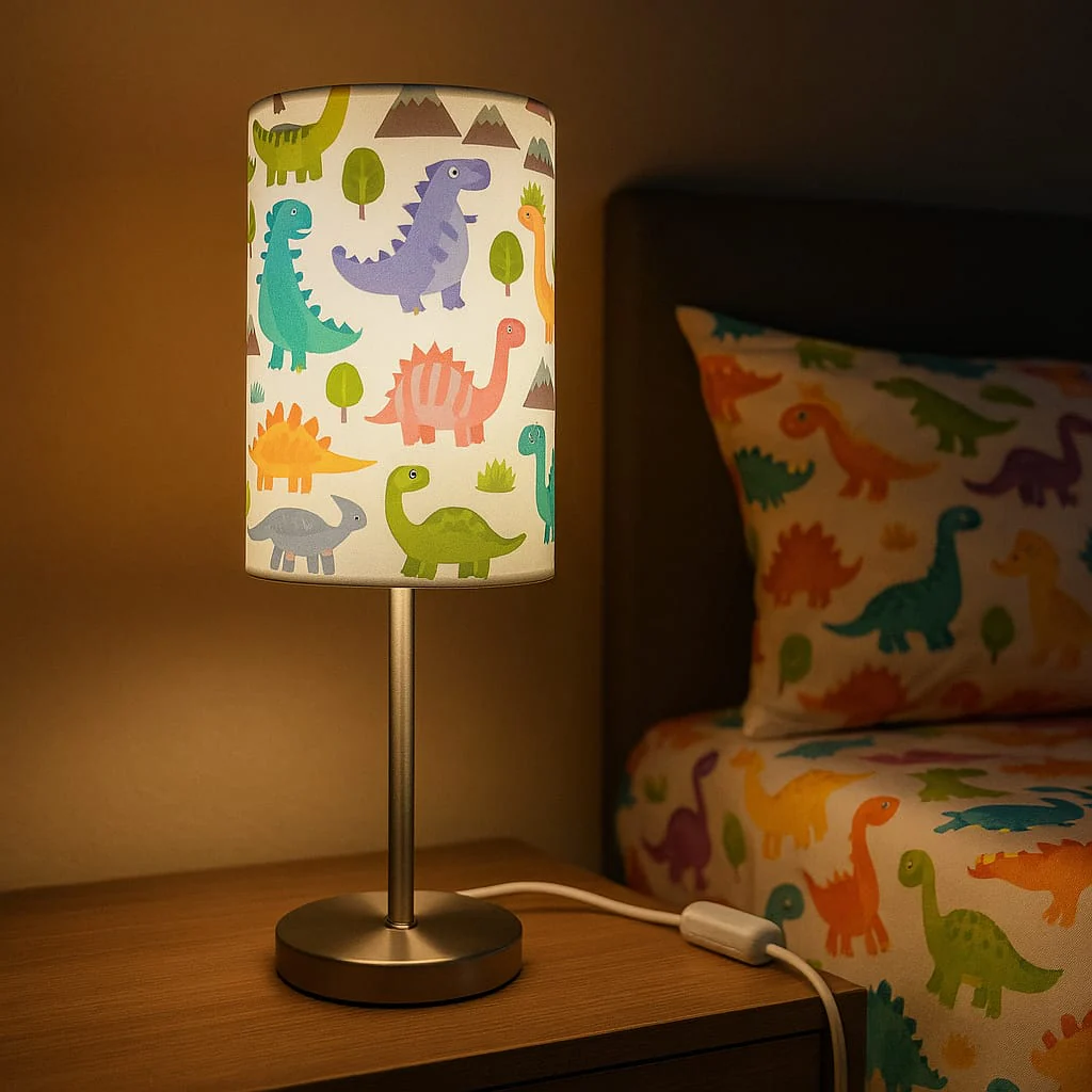 Cute Designer Kids Room Bedside Lamps - Dinosaurs