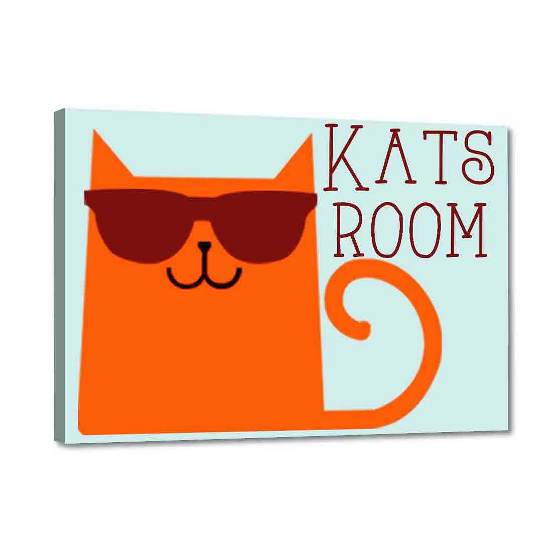 Kids Custom Name Board - Cat Hipster