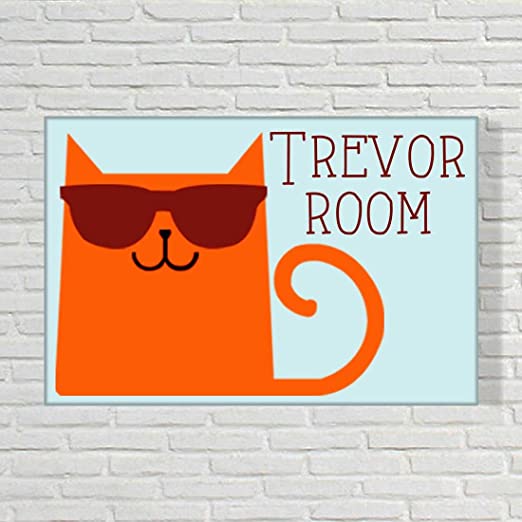 Kids Custom Name Board - Cat Hipster - Image 2