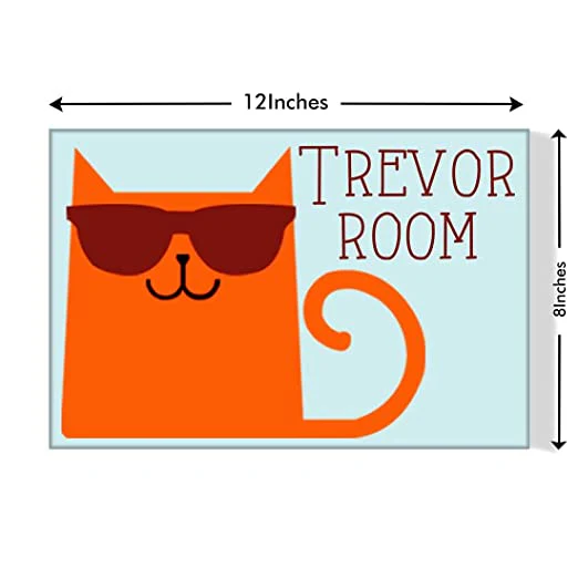 Kids Custom Name Board - Cat Hipster - Image 3