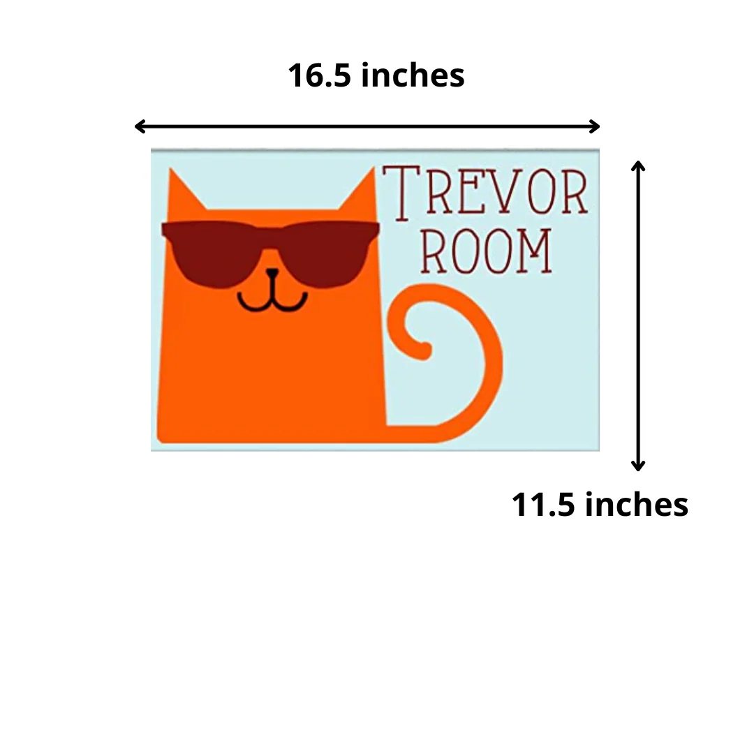 Kids Custom Name Board - Cat Hipster - Image 5
