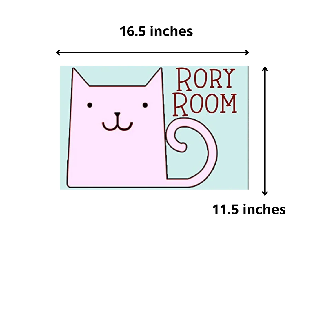 Children's Custom Door Name Plate - Sweet Cat - Image 5