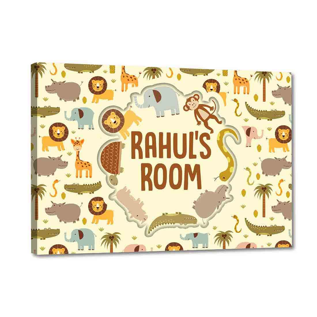 Customized Kids Name Plate - Wild Animals