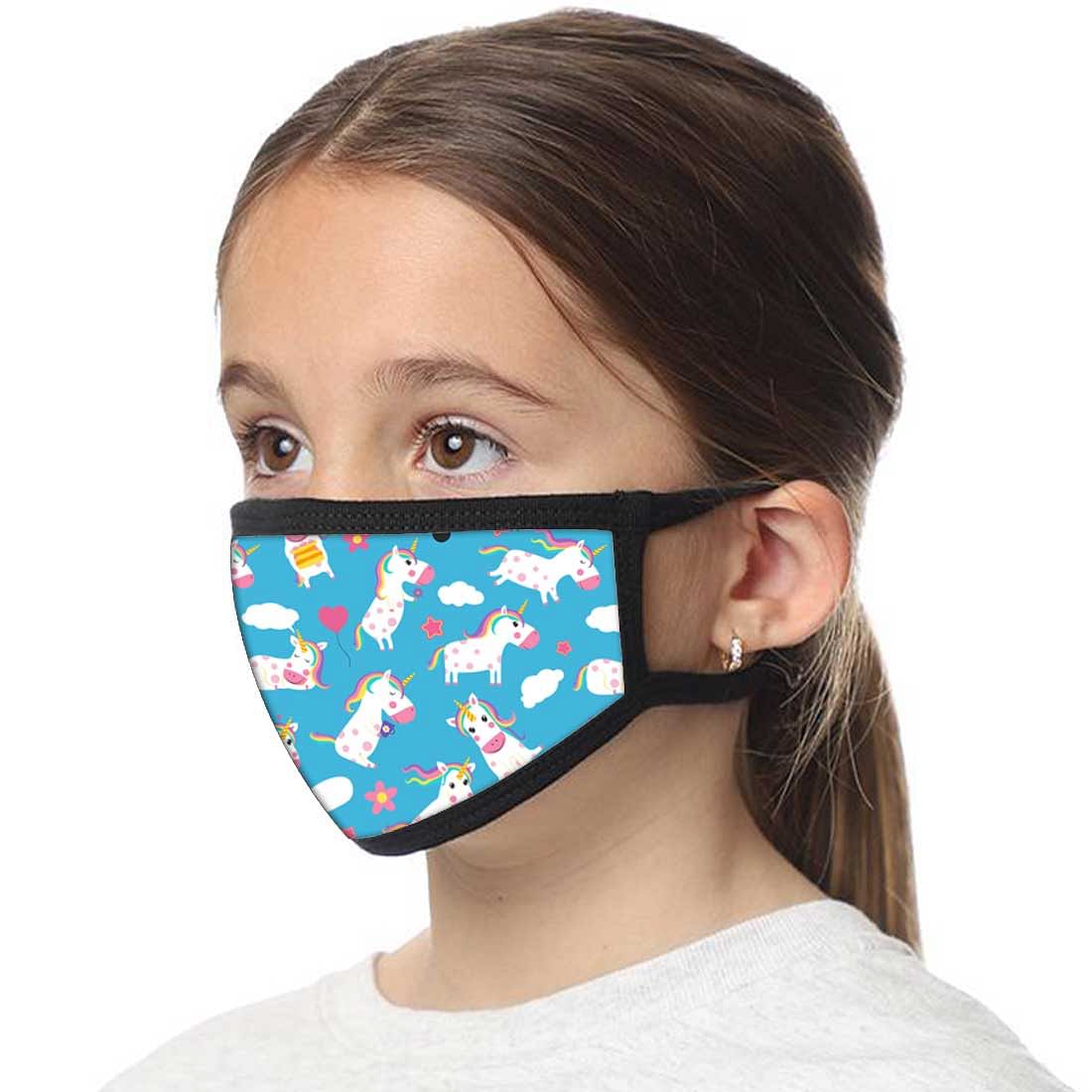 Kids Facemask - Set Of 2 - Unicorn Blue - Image 2