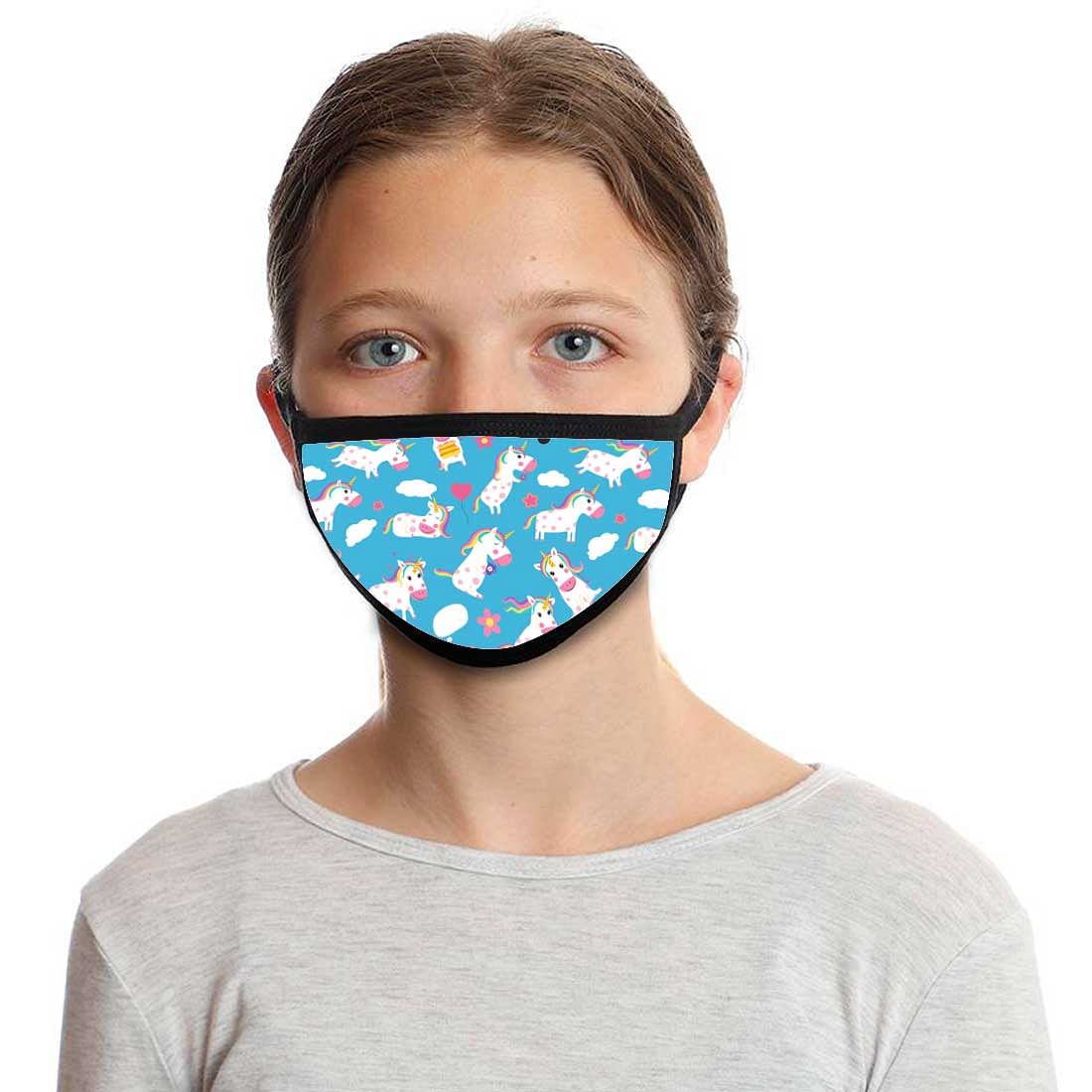 Kids Facemask - Set Of 2 - Unicorn Blue - Image 4