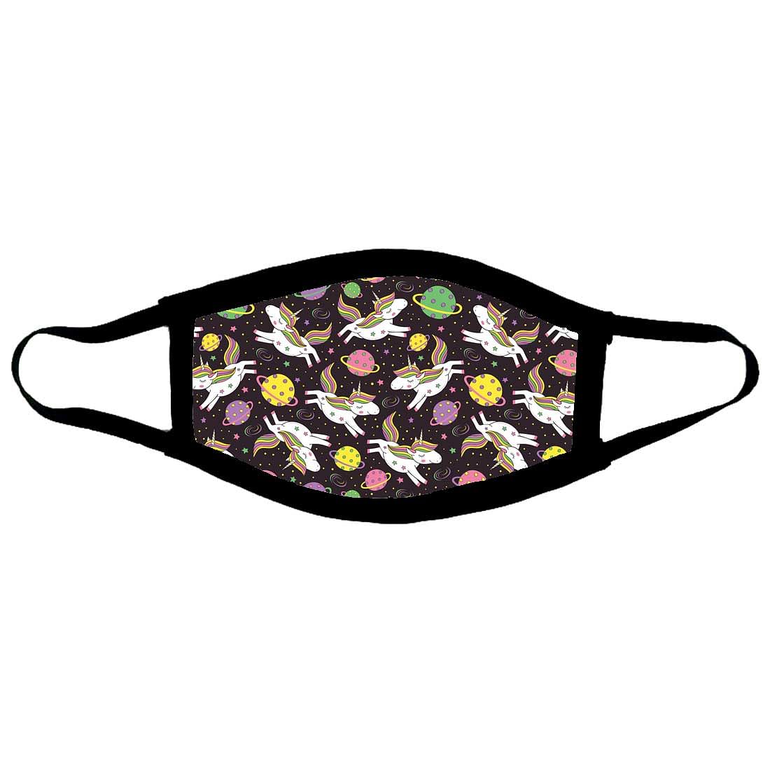 Kids Facemask - Set Of 2 -  Unicorn Black - Image 3