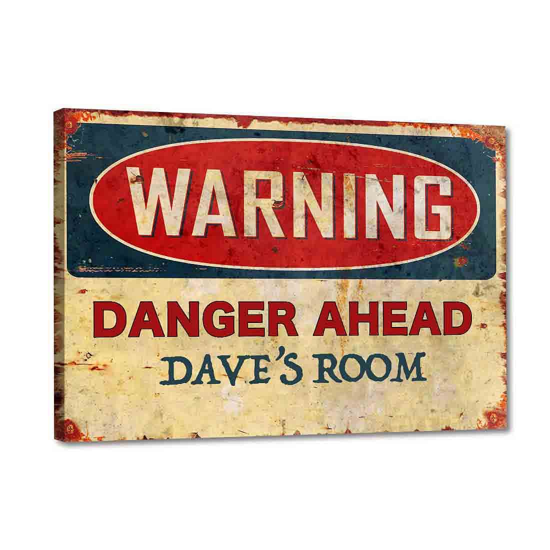 Customized Children's Bedroom Door Name Plate - Warning - Image 2
