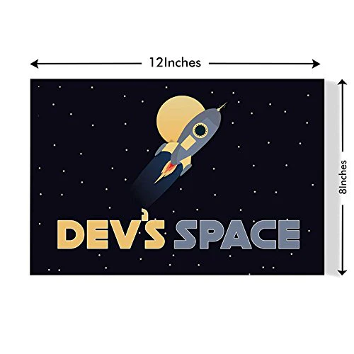 Personalized Kids Door Name Plate - Space Black - Image 3