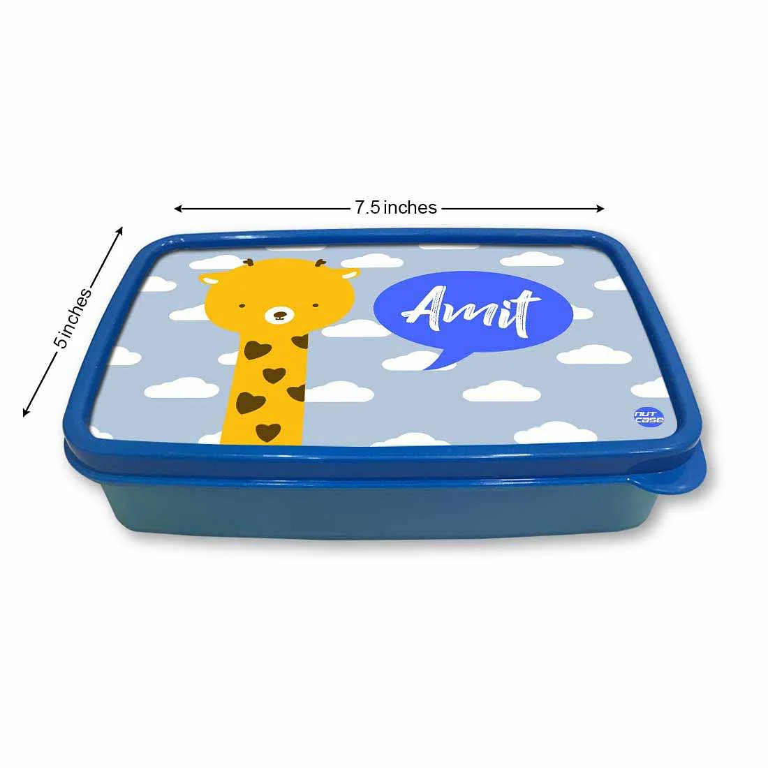 Customizable Tiffin Box for Boy Plastic Lunch Box - Baby Giraffe - Image 2