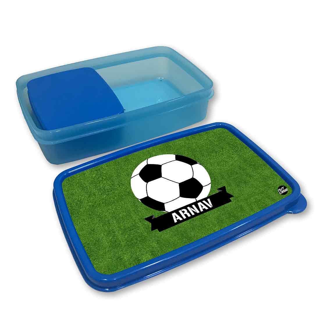 Customized Snack Box for Kids Plastic Lunch Box for Boys - Football - Image 3