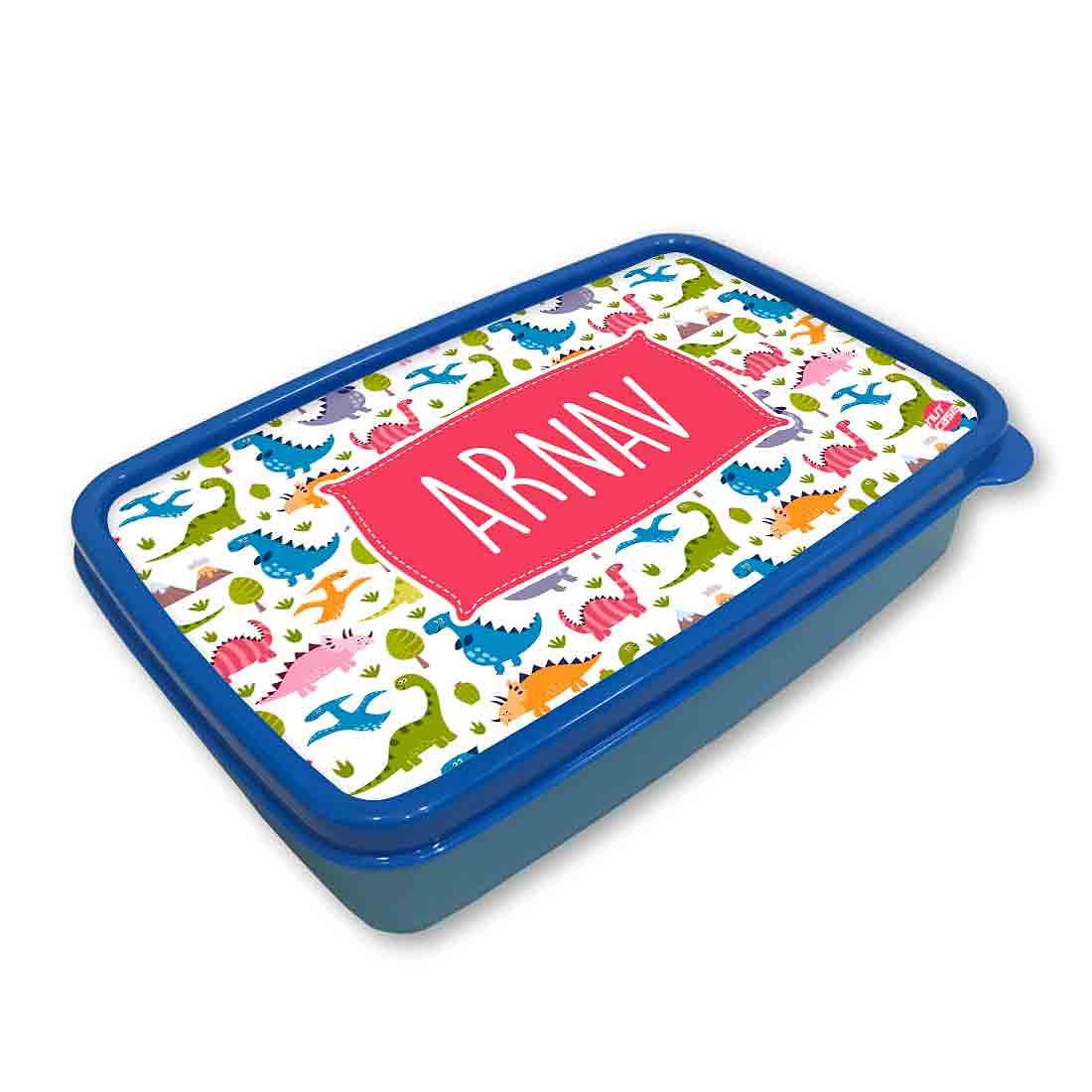 Personalized Snack Box for Kids Plastic Lunch Box for Boys -Dinosaur - Image 2