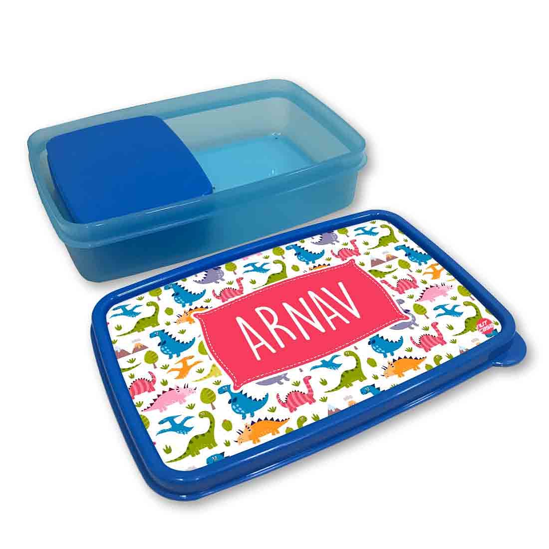 Personalized Snack Box for Kids Plastic Lunch Box for Boys -Dinosaur - Image 3