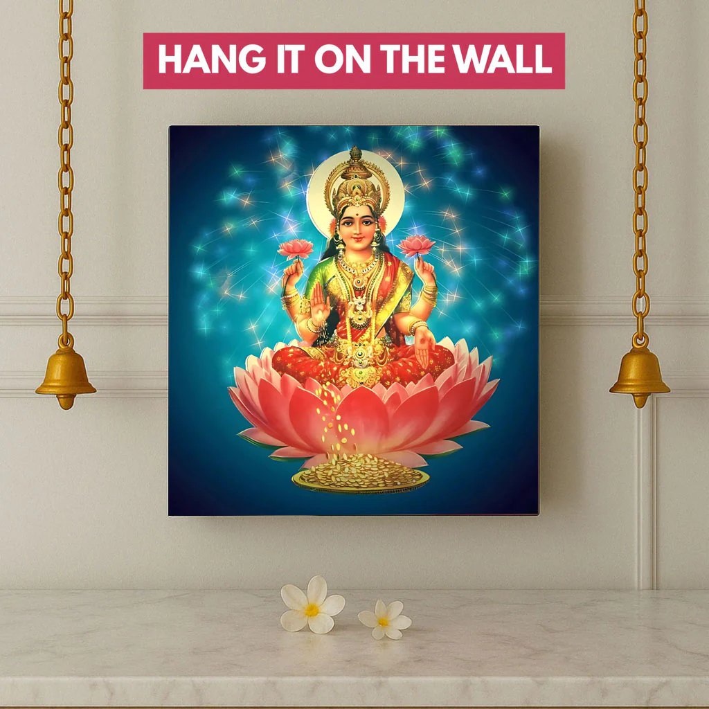 Lakshmi Light Lamp for for Pooja Room – Divine Table Lamp & Wall Décor - Image 2