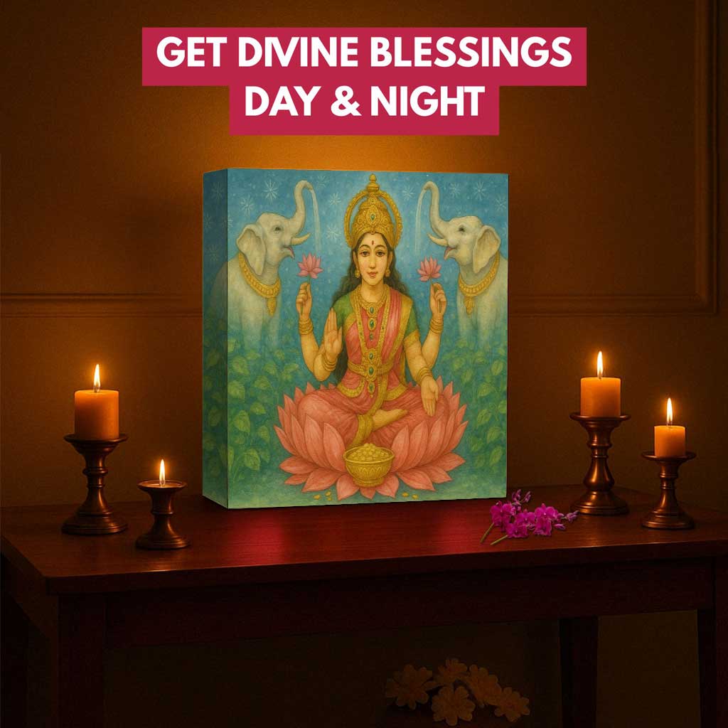 Laxmi Lamp – Divine Goddess Light for Home Temple, Table or Wall Décor - Image 2
