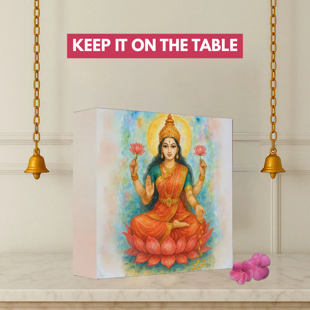 Laxmi Light Lamp for Home Temple – Divine Table Lamp & Wall Décor Lighting - Image 2